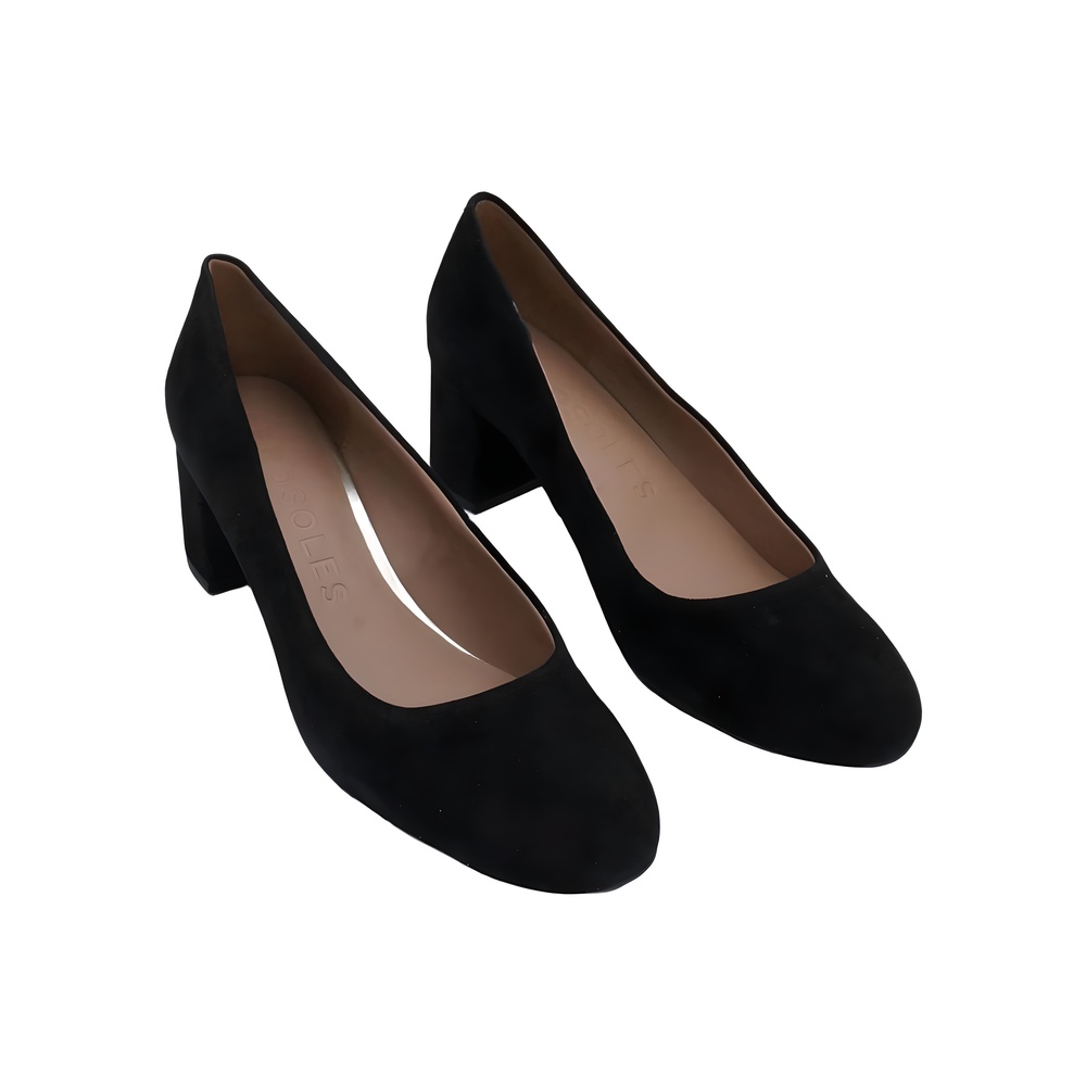 Aerosoles Womens Ebel Dress Mid Heel Pump Black Suede Size 12M